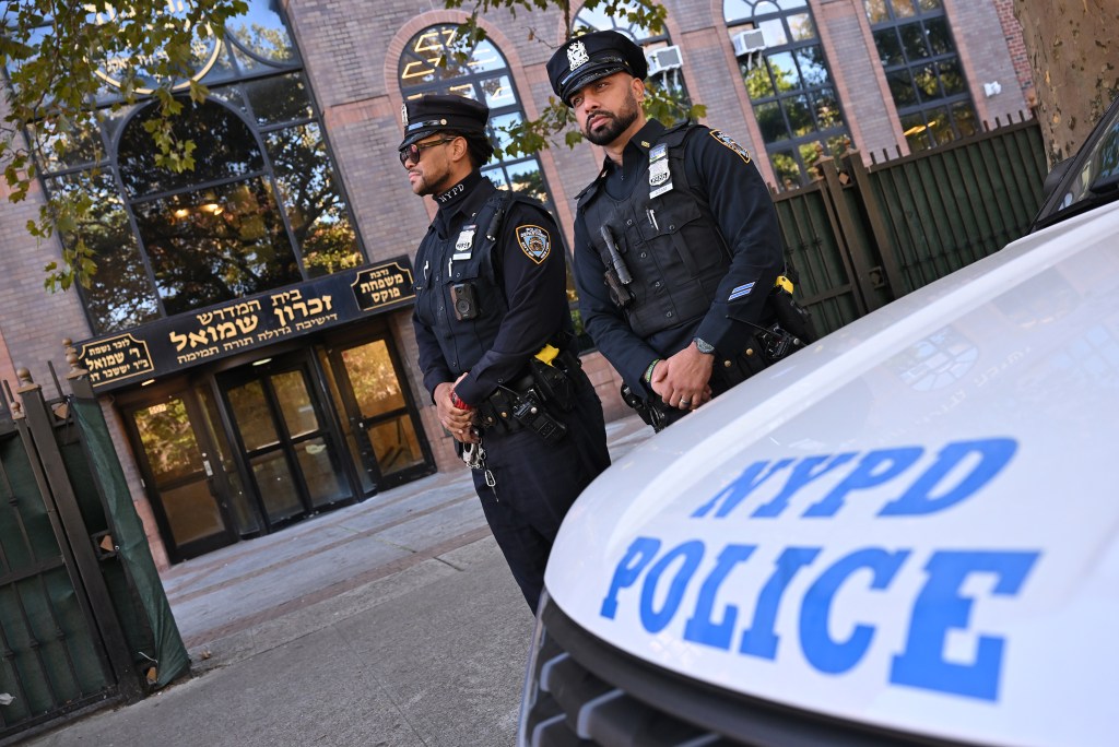NYPD officers patrolling
