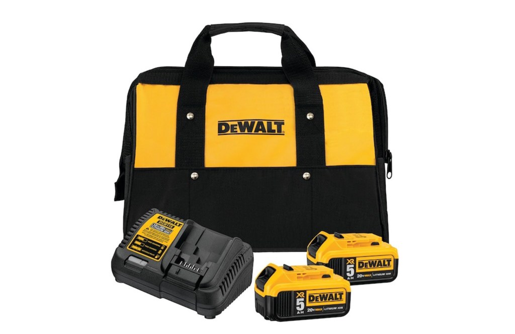 DEWALT XR 20 2-Pack 5 Amp-Hour; 5 Amp-Hour Lithium-ion Battery and Charger