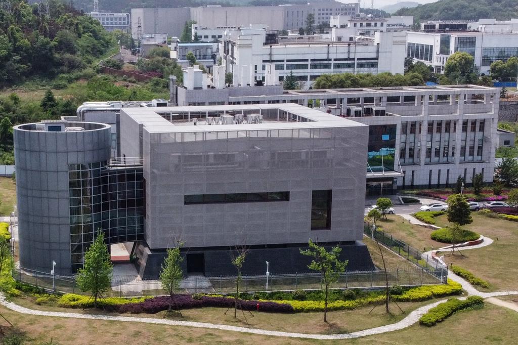 An aerial view shows the P4 laboratory at the Wuhan Institute of Virology in Wuhan in China.