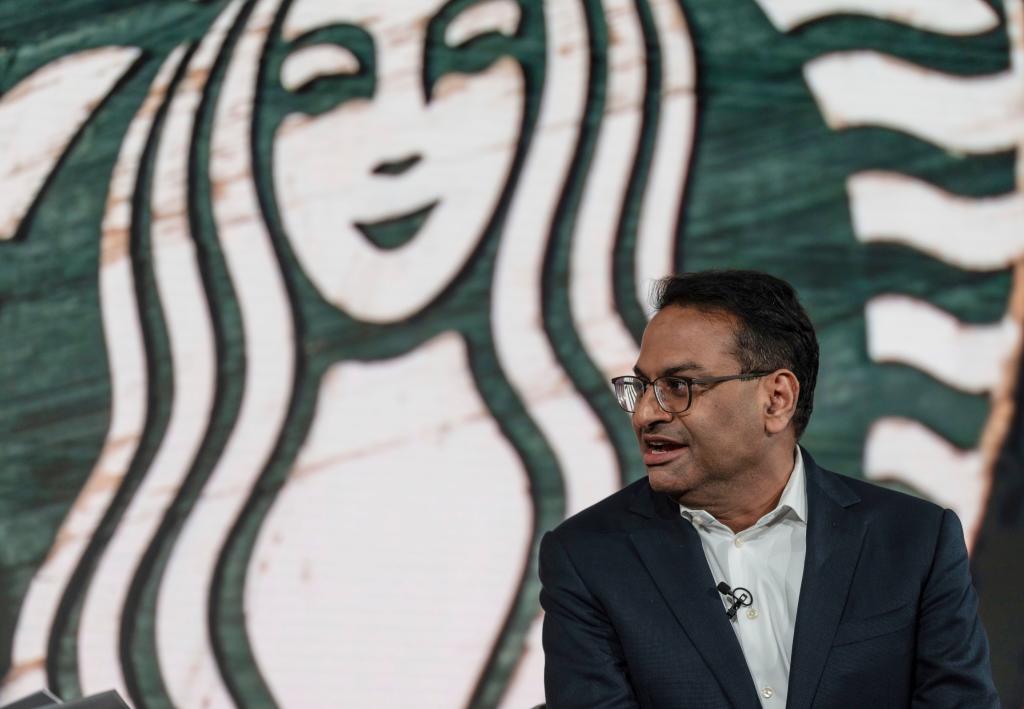 Starbucks CEO Laxman Narasimhan, who rose to position in March, issued a letter on Monday that condemned violence as the company has faced talks of boycotts, plummeting market value and pro-Palestine vandalism at some locations.