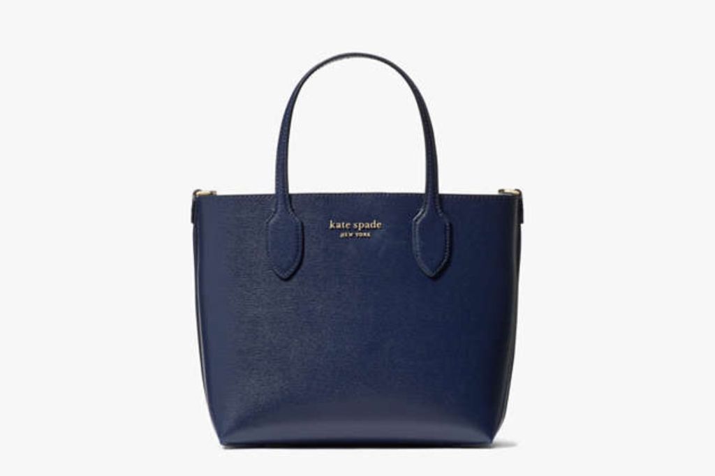 A navy blue toe bag