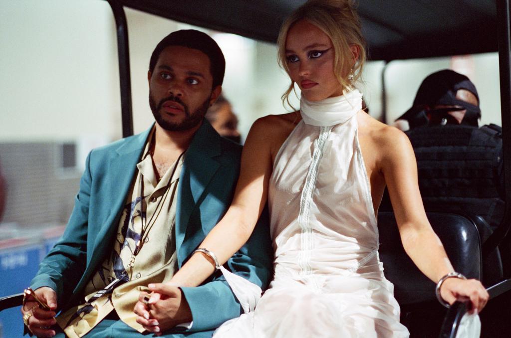 Abel "The Weeknd" Tesfaye and Lily-Rose Depp in "The Idol." 