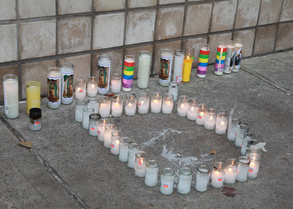 A memorial for Bimpey on Washington Avenue in the Bronx.