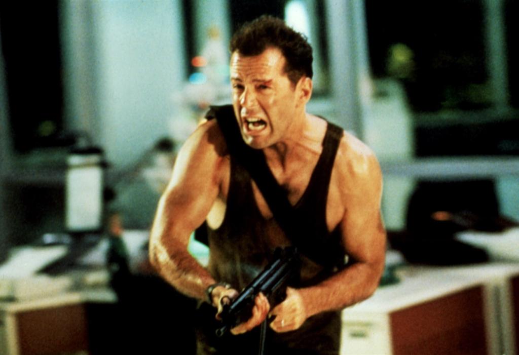 Bruce Willis with a gun. 