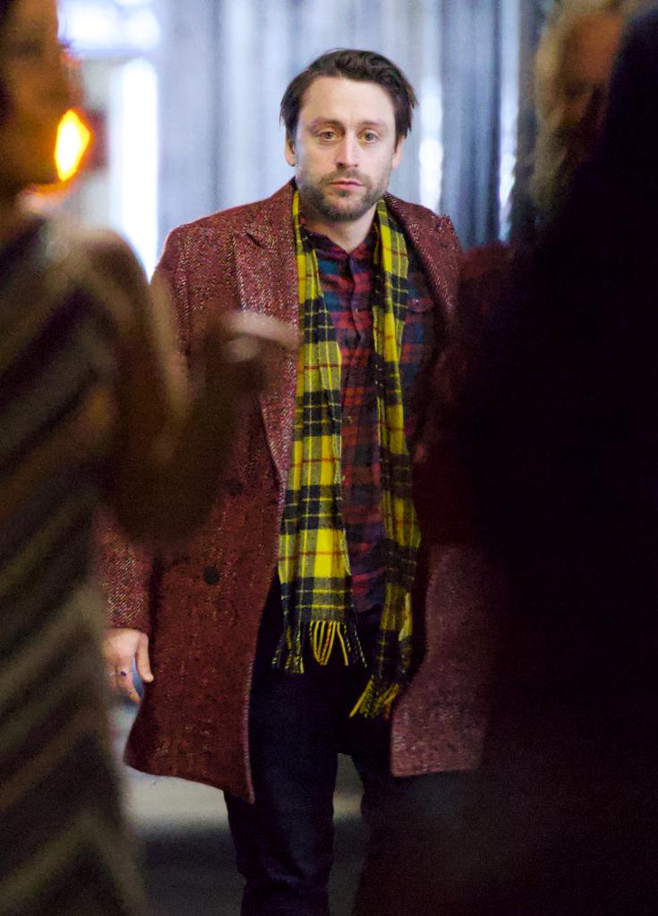 Kieran Culkin in a scarf. 