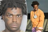 Rapper Kodak Black arrested in Florida for cocaine possession and posed for this new mugshot. The 26-year-old - real name Bill Kapri - is behind bars in Fort Lauderdale on drug charges just three years after being pardoned by former President Donald Trump. He was reportedly arrested in Plantation on Wednesday December 6 after police stopped his purple SUV which was allegedly traveling over the speed limit. Florida Highway Patrol officers say they detected a marijuana smell coming from Kodak's car. Troopers searched the vehicle and found a clear bag containing white tablets, which was later identified as oxycodone, police said. Authorities say they also found almost $75,000 in cash. It is claimed the hitmaker's vehicle tag and driver's license were both expired. He was arrested and charged with possession of cocaine and tampering with physical evidence, and is being held without bond. It is the latest in a string of arrests for the hip hopper, who has had numerous run-ins with law enforcement since being pardoned by former POTUS in January 2020. 07 Dec 2023 Pictured: Kodak Black aka Bill Kapri. Photo credit: BCSO/MEGA TheMegaAgency.com +1 888 505 6342