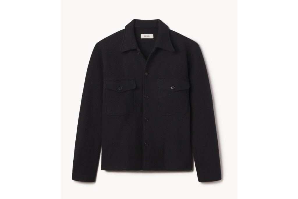 A black wool shirt