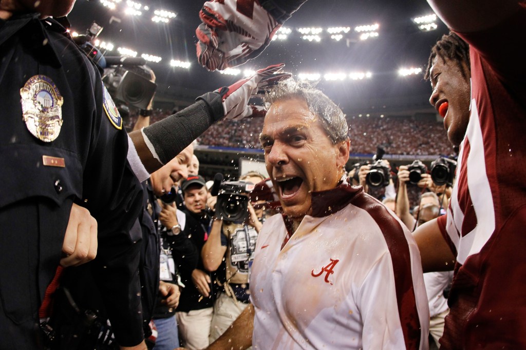 Saban coached 17 seasons at Alabama.