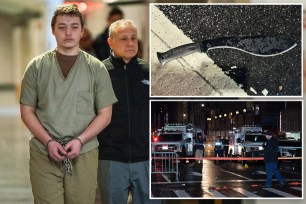 Trevor Bickford, 20, is facing up to 120 years in prison after he pleaded guilty to attacking NYPD officers on New Year's Eve, 2022.