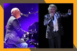 Billy Joel (L) and Rod Stewart are co-headlining in Cleveland in September 2024.