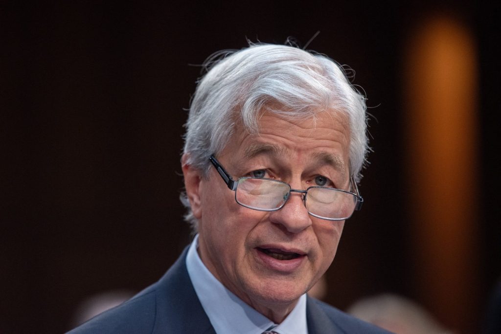 Jamie Dimon, Chairman And CEO, JPMorgan Chase, pictured wearing a suit and tie. Photo credit Annabelle Gordon - CNP / MEGA.
