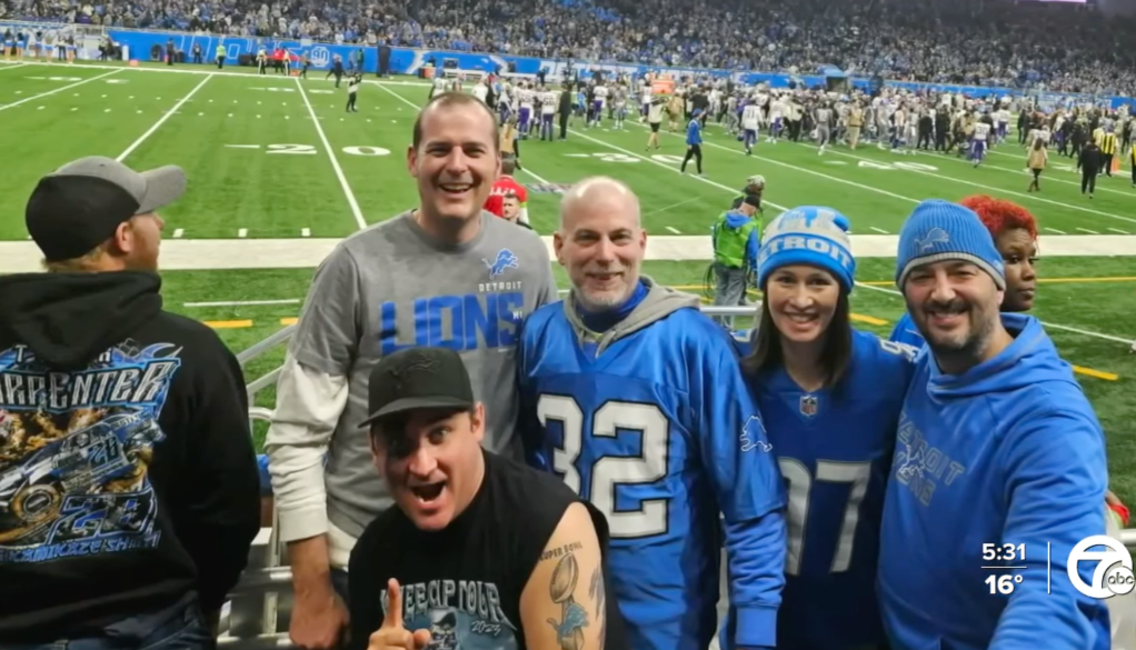 Chepeska showed off the tattoo at multiple Lions games this season, including the NFC Wild-Card game against the LA Rams.