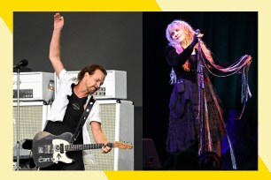 Pearl Jam frontman Eddie Vedder (L) and Stevie Nicks are headlining the 2024 BottleRock Festival.