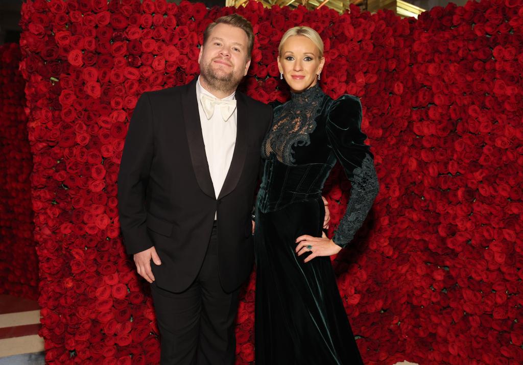 James Corden and  his wife, Julia Carey. 