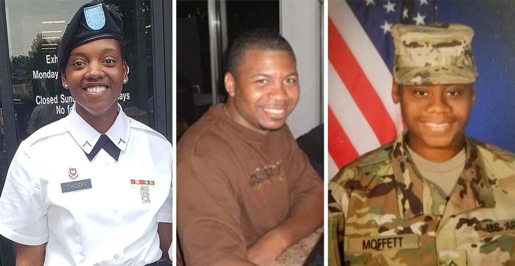 Sanders, Moffett, Sgt. William Rivers, center, all from Georgia, died when an unmanned drone hit a US base in northeast Jordan on Saturday night.