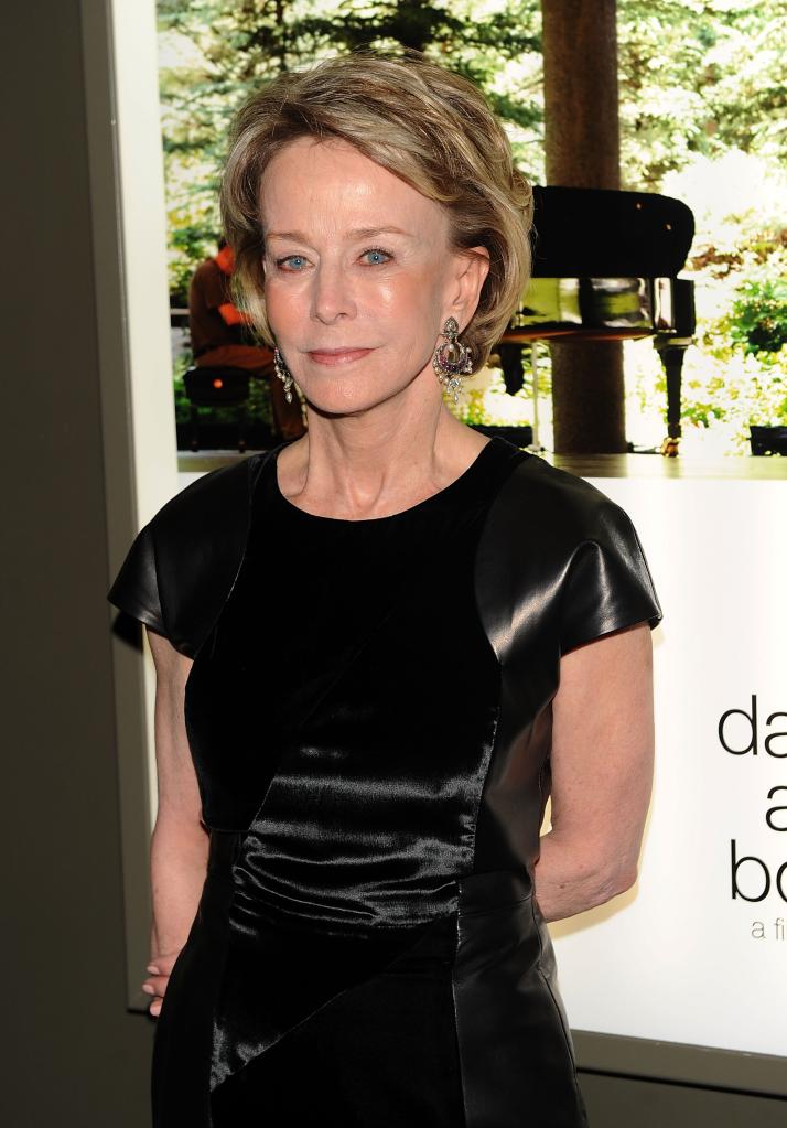 Anne Bass, wearing a black dress, attending premiere of "Dancing Across Borders" at SVA Theater in New York City.