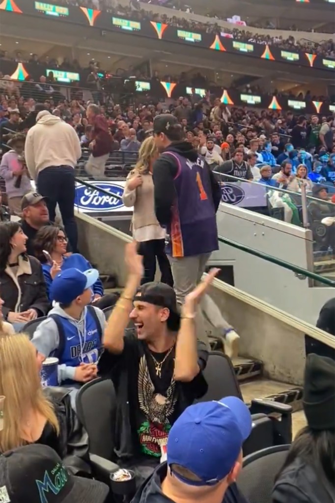 A Suns fan who appeared to heckle Luka Doncic exited the game voluntarily, according to ESPN.