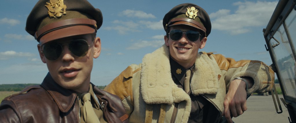 Austin Butler and Callum Turner in "Masters of the Air." 