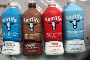 Four different brands of Fairlife.