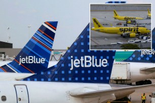 JetBlue and Spirit Airlines planes