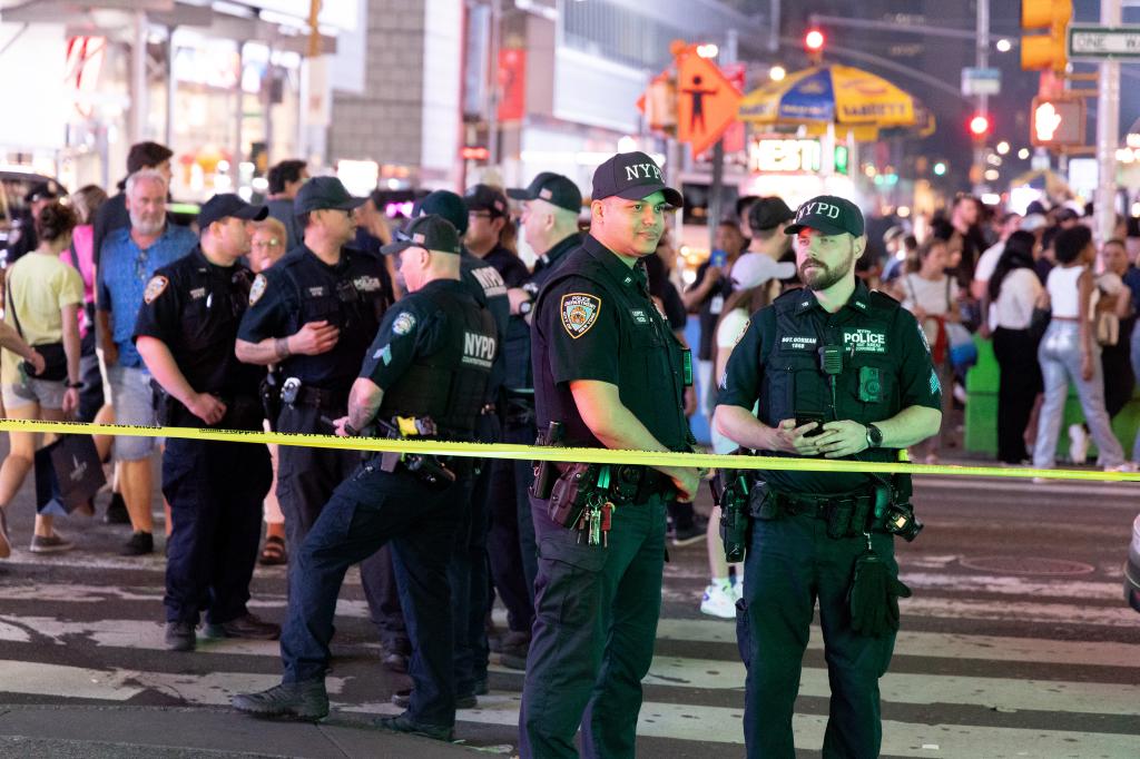 NYPD respond to a shooting in Times Square