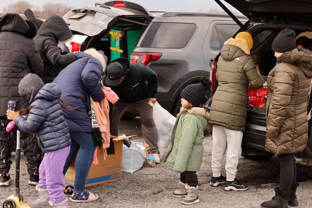 Migrants arriving in New York City. 