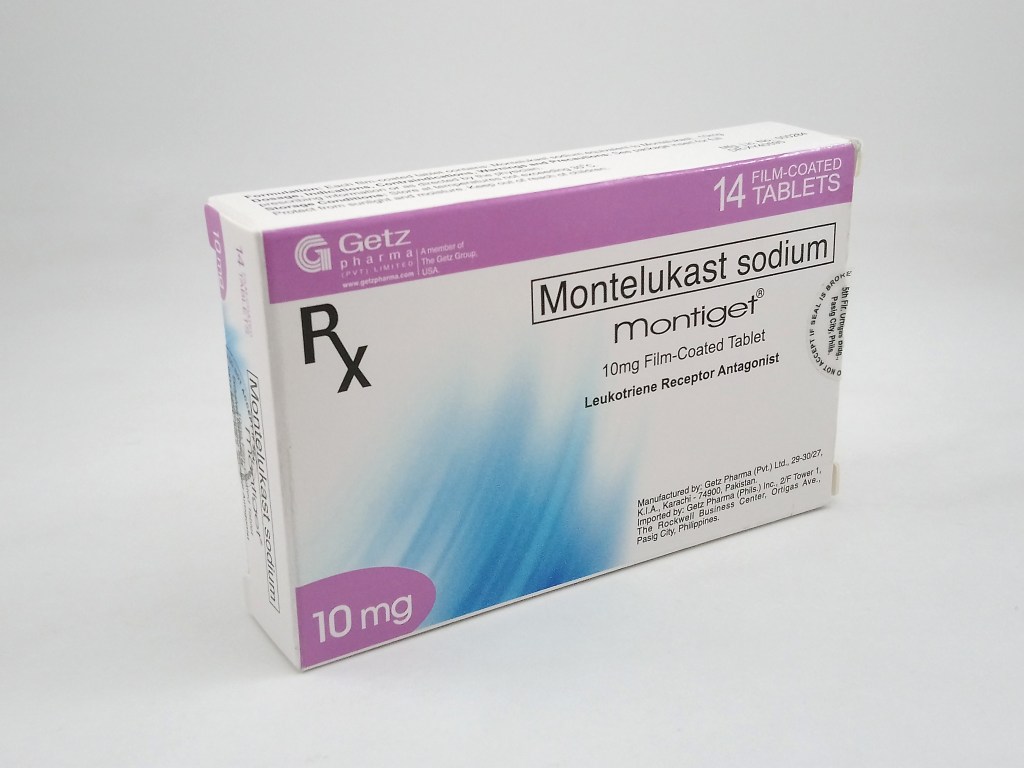 MANILA, PH - APR. 10: Montelukast sodium Montiget tablets on April 10, 2020 in Manila, Philippines.