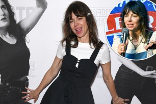 Comedian Natasha Leggero shocked several comedy clubgoers on Wednesday after she ripped her shirt off at the beginning of her set proclaiming: “If the boys can do it, why can’t the girls?”