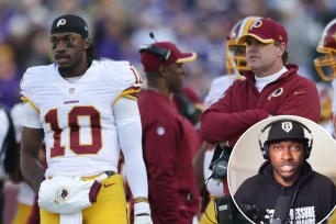 The beef between Robert Griffin III and Jay Gruden continued Thursday on Griffin's podcast and in social media posts.