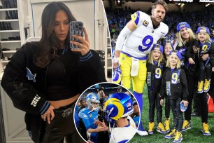 Kelly Stafford, the wife of Rams quarterback Matthew Stafford, sent a text to Christen Harper, who's engaged to Lions quarterback Jared Goff, after she was booed while on the sidelines with her four young daughters at Detroit's 24-23 wild-card win against Los Angeles on Sunday. 