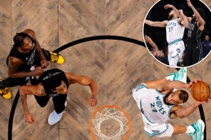 Basketball players including Rudy Gobert in a collage.