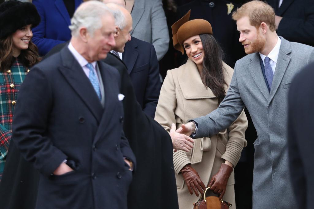 King Charles, Duchess of Cambridge, Meghan Markle and Prince Harry.