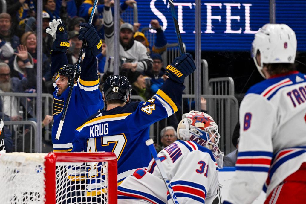The Rangers have now lost three consecutive games, and four of their last five, following a loss to the Blues.