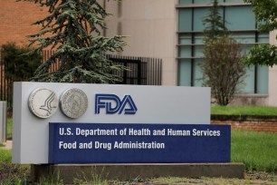 Signage is seen outside of the Food and Drug Administration (FDA) headquarters in White Oak, Maryland