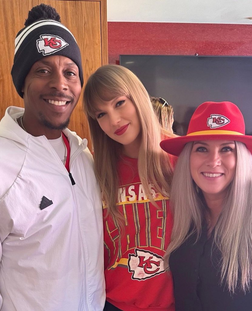 Pat Mahomes Sr. and Taylor Swift. 