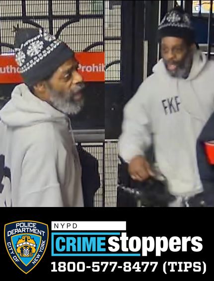 Suspect in Queens subway assault.