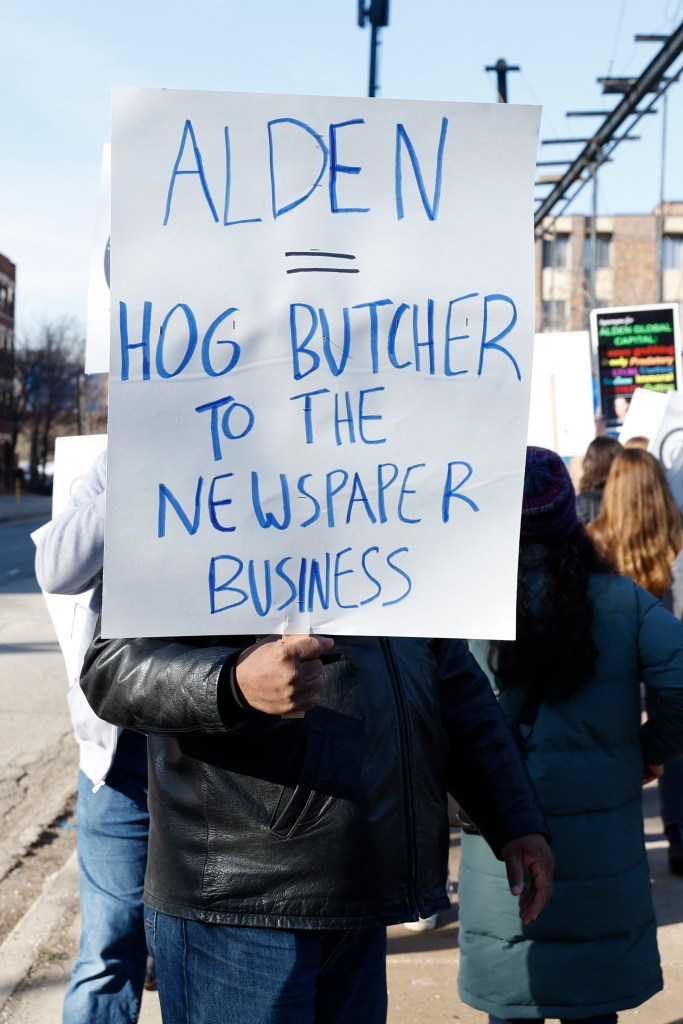 Staffers picketing on Thursday.