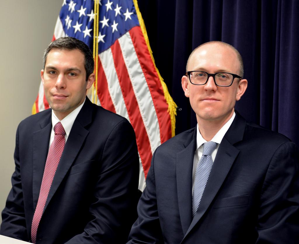 Derek Hines, left, and Baltimore assistant US attorney Leo Wise, right, joined the Hunter Biden criminal case last year.