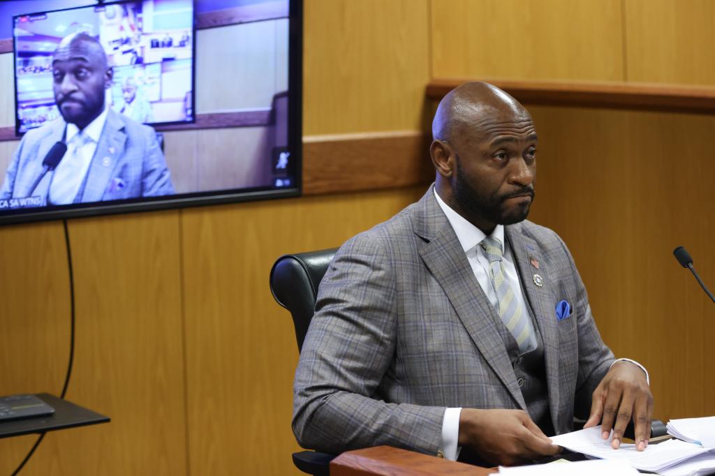 A photo of special prosecutor Nathan Wade in court.