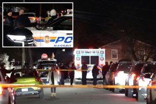 Long Island cops shot a suicidal man Friday night.
