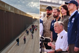 US border wall; Texas Gov. Greg Abbott