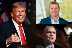 Donald Trump, Tim Sheehy and Matt Rosendale