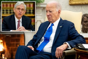 Joe Biden and Merrick Garland.