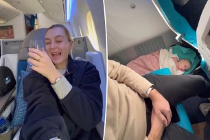 UK mom Ellis Cochlin split opinions online after revealing that she flew class on a transcontinental trip while her 11-month-year-old baby and boyfriend were in coach.