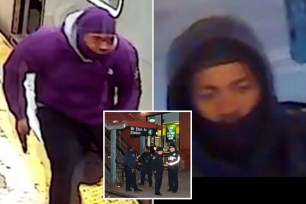 Suspects in Bronx subway shooting.