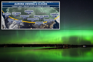 Materials from the Sun hitting Earth's atmosphere could create a vivid Northern Lights display for parts of the upper Midwest and northern U.S. early this week.