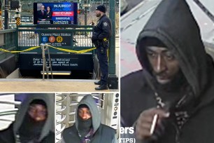 The photo, released late Wednesday, pictures the suspect who cops say slashed the 29-year-old man’s neck from behind in a random attack at the Queens Plaza station around 10:30 a.m. Feb. 15. 