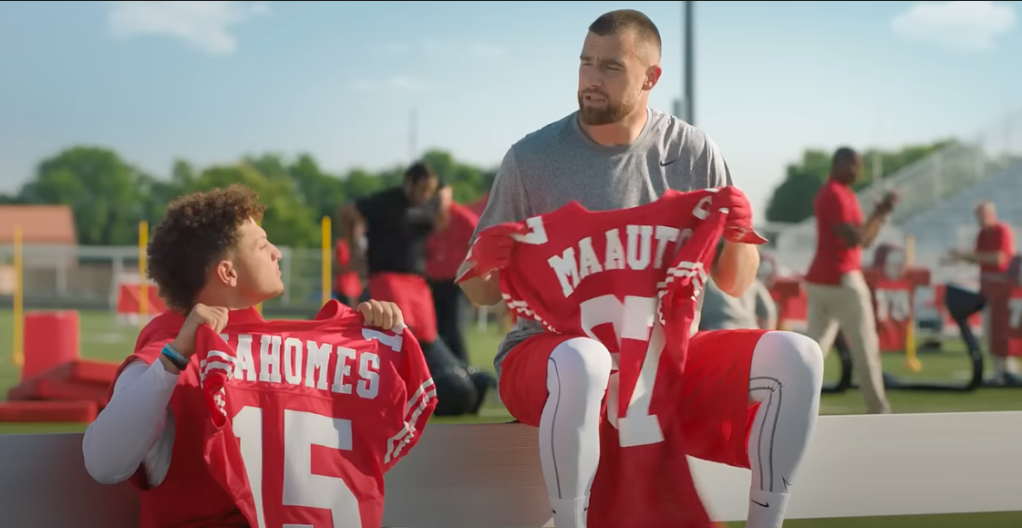 Kelce showed off some comedic chops in a State Farm commercial alongside teammate Patrick Mahomes.