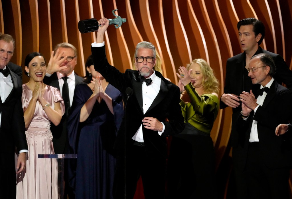 "Succession" took home the award for outstanding performance by an ensemble in a drama series during the 30th annual Screen Actors Guild Awards.