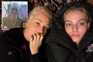 Yulia Navalnaya, 47 (left), shared a photo of herself with her daughter, Daria (right), showing the two women comforting each other just days after Alexei Navalny's (top left) death in a Russian prison